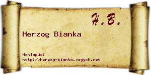 Herzog Bianka névjegykártya